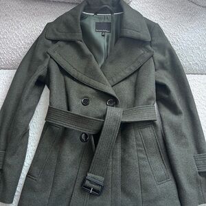 Banana Republic Women's Dark Green Trench Coat